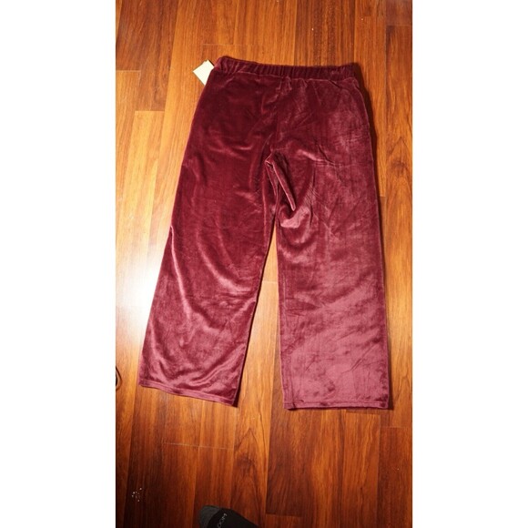 Michael By Michael Kors Wide Leg Y2K Sweatpants Womens M Burgundy High Rise - Picture 6 of 6